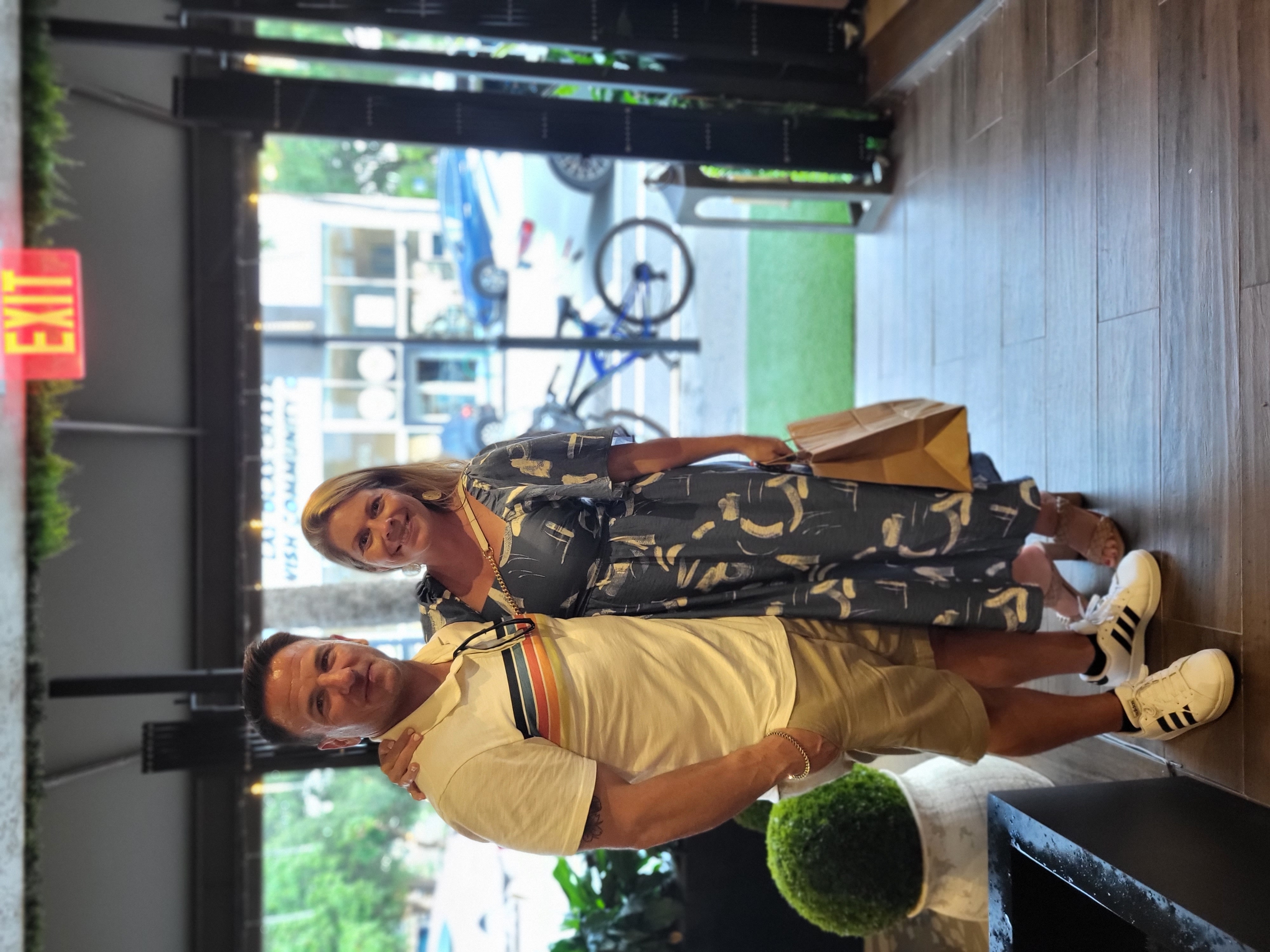 Matt and Jeni on a trip together